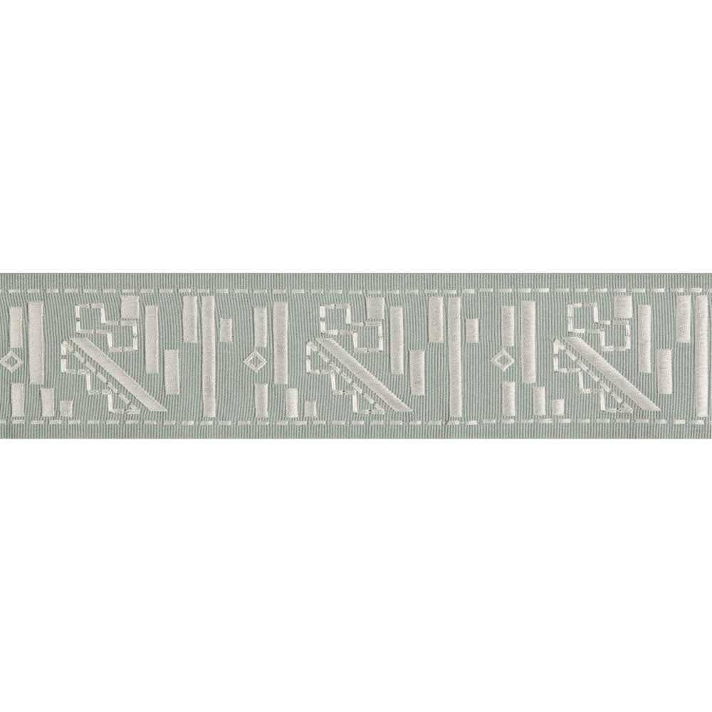 Fraktur Haze/Silver by Groundworks Designer Trim KELLY WEARSTLER TRIMMINGS III RAYON - 59%;FIBRANNE - 40%;POLYESTER - 1% India Horizontal: 2.76 and Vertical: 4.33 2.76 - Swanky Fabrics -
