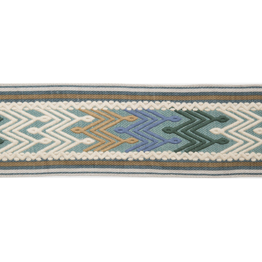 Tana Tape Lagoon/Teal by Lee Jofa Trim MERKATO LINEN - 90%;SPUN POLYESTER - 10% India Horizontal: 5.0038 and Vertical: 11.80818 5.0038 - Fabric Carolina -