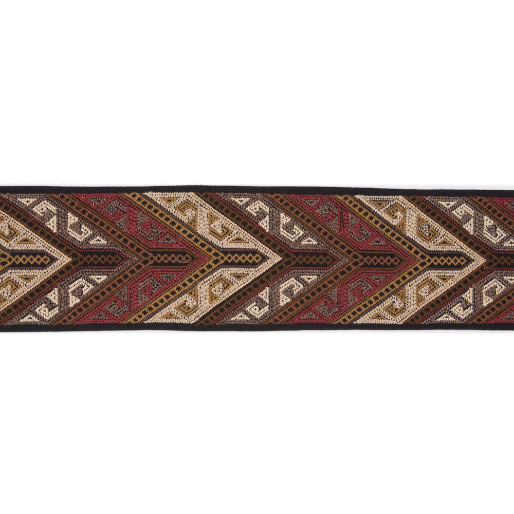 Zuqualla Tape Spice/Mocha by Lee Jofa Trim MERKATO SPUN POLYESTER - 64%;COTTON - 36% India Horizontal: 4.52312 and Vertical: 7.683 4.52312 - Fabric Carolina -