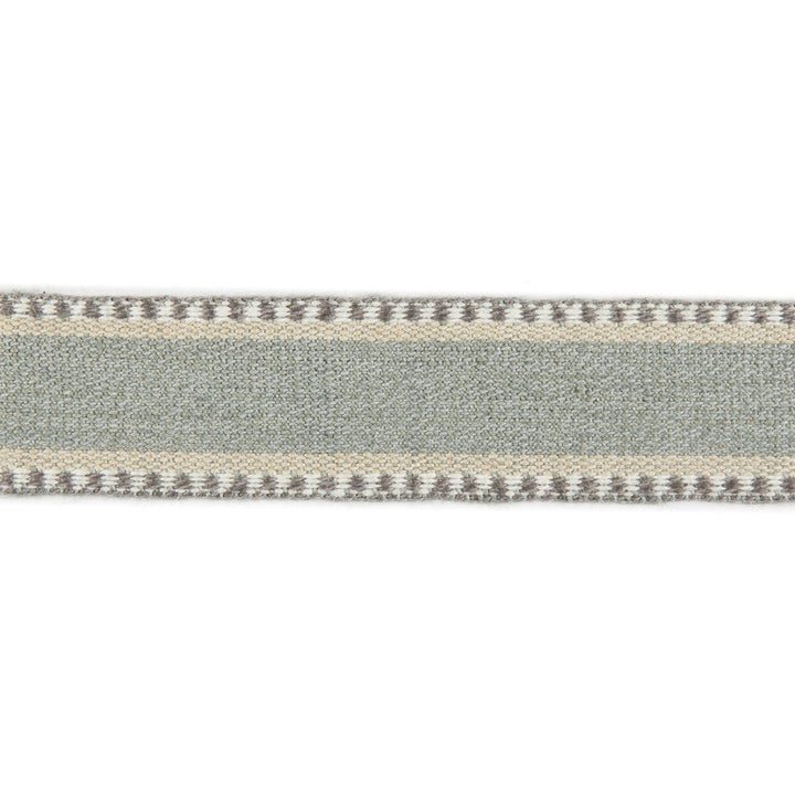 Danakil Tape Seafoam/Grey by Lee Jofa Designer Trim MERKATO JUTE - 60%;COTTON - 40% India Horizontal: 1.70208 and Vertical: 0 1.70208 - Swanky Fabrics -