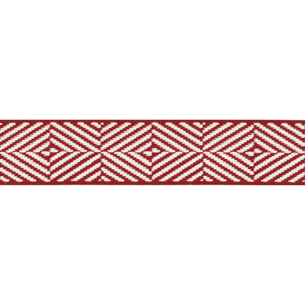 Beaumont Tape Red by Lee Jofa Trim SUZANNE KASLER THE RIVIERA COLLECTION POLYESTER - 68%;COTTON - 32% United Kingdom Horizontal: 2 and Vertical: 1.18 2 - Fabric Carolina -