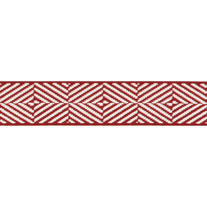 Beaumont Tape Red by Lee Jofa Trim Lee Jofa Trim Beaumont Tape RedTrim SUZANNE KASLER THE RIVIERA COLLECTION POLYESTER - 68%;COTTON - 32% United Kingdom </p><p>Repeat: H: 2, V: 1.18 2 - Fabric Carolina -