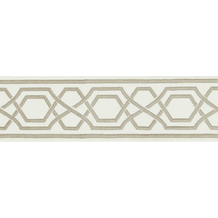 Yves Tape Grey by Lee Jofa Trim SUZANNE KASLER THE RIVIERA COLLECTION POLYESTER - 100% India Horizontal: 2.36 and Vertical: 2.95 2.36 - Fabric Carolina -