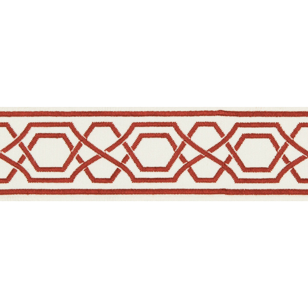 Yves Tape Red by Lee Jofa Trim SUZANNE KASLER THE RIVIERA COLLECTION POLYESTER - 100% India - Horizontal: 2.36 and Vertical: 2.95 2.36 - Fabric Carolina -