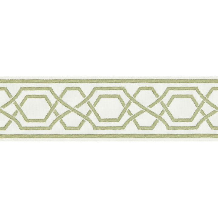Yves Tape Green by Lee Jofa Trim SUZANNE KASLER THE RIVIERA COLLECTION POLYESTER - 100% India Horizontal: 2.36 and Vertical: 2.95 2.36 - Fabric Carolina -