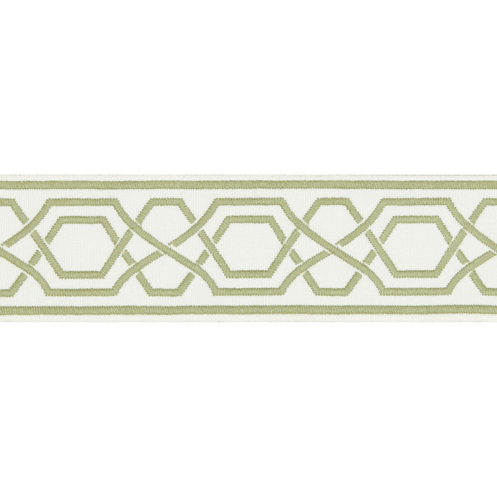 Yves Tape Green by Lee Jofa Designer Trim SUZANNE KASLER THE RIVIERA COLLECTION POLYESTER - 100% India Horizontal: 2.36 and Vertical: 2.95 2.36 - Swanky Fabrics -