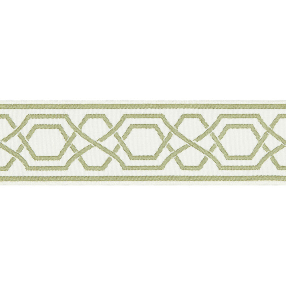 Yves Tape Green by Lee Jofa Trim SUZANNE KASLER THE RIVIERA COLLECTION POLYESTER - 100% India - Horizontal: 2.36 and Vertical: 2.95 2.36 - Fabric Carolina -