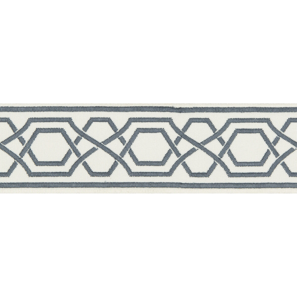 Yves Tape Slate by Lee Jofa Trim SUZANNE KASLER THE RIVIERA COLLECTION POLYESTER - 100% India - Horizontal: 2.36 and Vertical: 2.95 2.36 - Fabric Carolina -