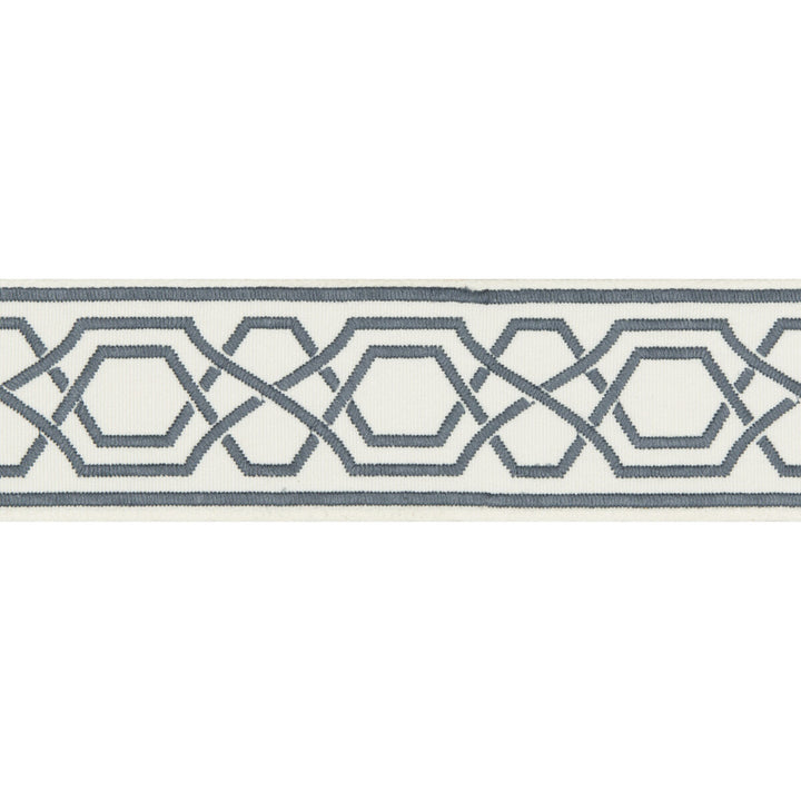 Yves Tape Slate by Lee Jofa Trim SUZANNE KASLER THE RIVIERA COLLECTION POLYESTER - 100% India Horizontal: 2.36 and Vertical: 2.95 2.36 - Fabric Carolina -