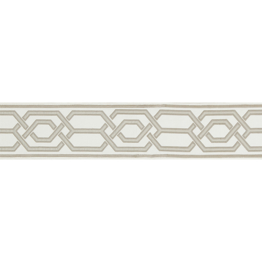Yves Tape Ii Grey by Lee Jofa Trim SUZANNE KASLER THE RIVIERA COLLECTION POLYESTER - 77%;LINEN - 23% India Horizontal: 4.32 and Vertical: 7.87 4.32 - Fabric Carolina -