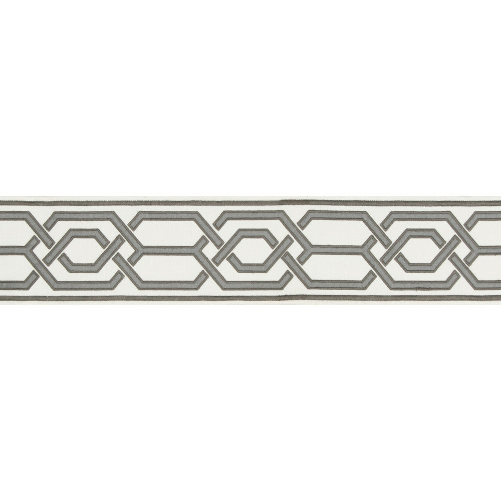 Yves Tape Ii Charcoal by Lee Jofa Trim SUZANNE KASLER THE RIVIERA COLLECTION POLYESTER - 77%;LINEN - 23% India - Horizontal: 4.32 and Vertical: 7.87 4.32 - Fabric Carolina -