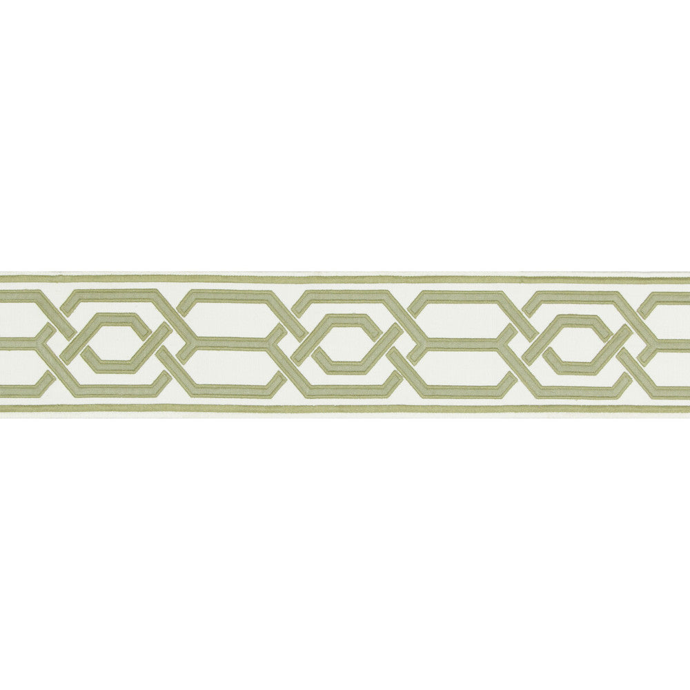 Yves Tape Ii Green by Lee Jofa Trim SUZANNE KASLER THE RIVIERA COLLECTION POLYESTER - 77%;LINEN - 23% India - Horizontal: 4.32 and Vertical: 7.87 4.32 - Fabric Carolina -