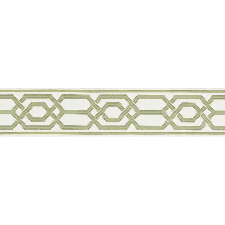 Yves Tape Ii Green by Lee Jofa Trim SUZANNE KASLER THE RIVIERA COLLECTION POLYESTER - 77%;LINEN - 23% India - Horizontal: 4.32 and Vertical: 7.87 4.32 - Fabric Carolina -
