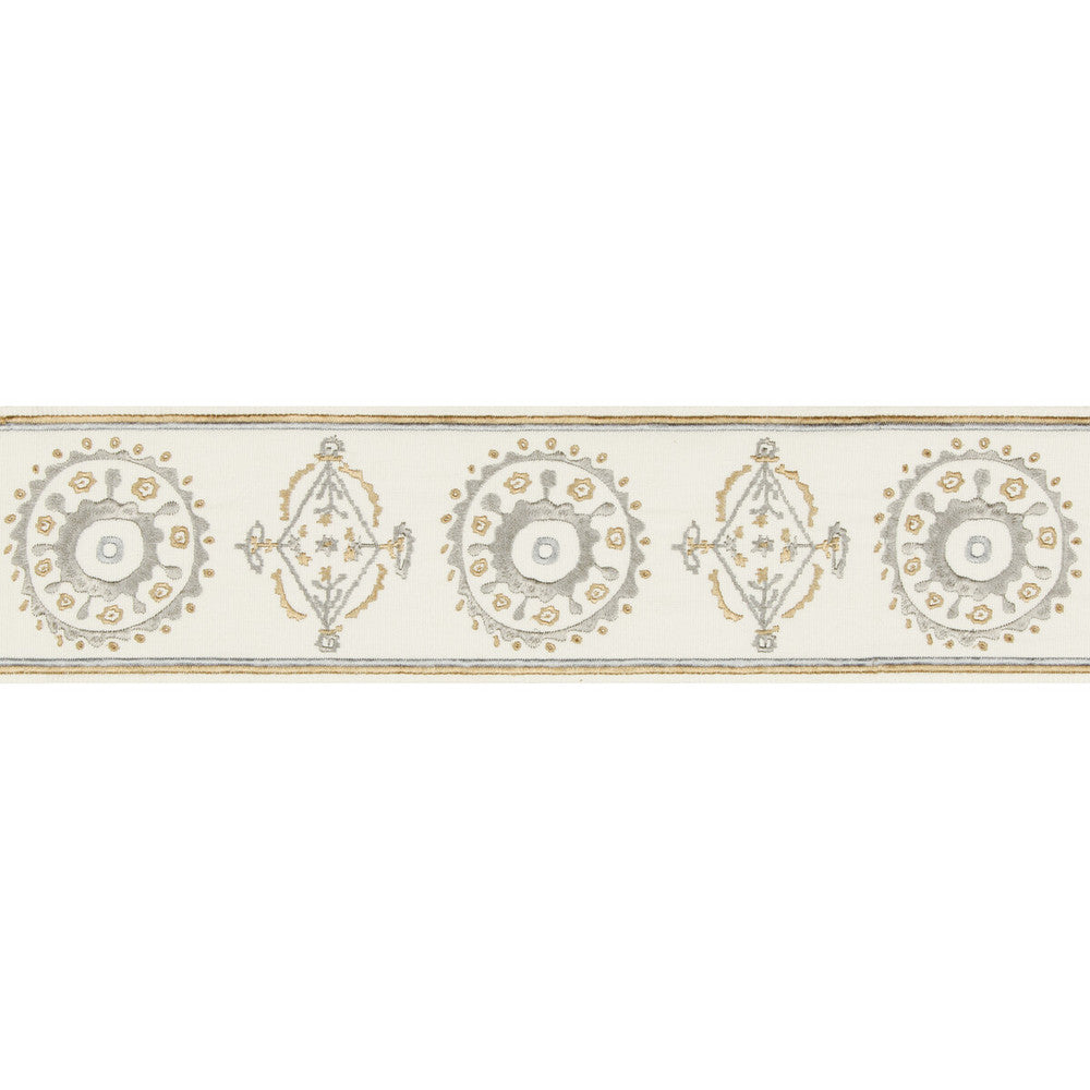 Belles Tape Grey/Beige by Lee Jofa Trim SUZANNE KASLER THE RIVIERA COLLECTION POLYESTER - 57%;RAYON - 43% India Horizontal: 4.52 and Vertical: 7.87 4.52 - Fabric Carolina -