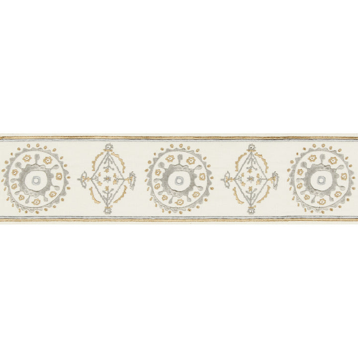 Belles Tape Grey/Beige by Lee Jofa Trim SUZANNE KASLER THE RIVIERA COLLECTION POLYESTER - 57%;RAYON - 43% India Horizontal: 4.52 and Vertical: 7.87 4.52 - Fabric Carolina -