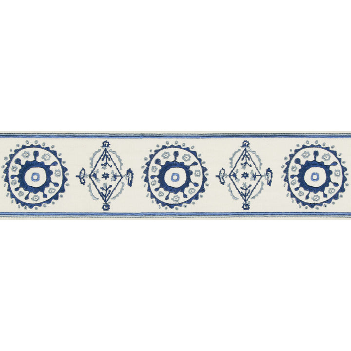 Belles Tape Blue/Navy by Lee Jofa Trim SUZANNE KASLER THE RIVIERA COLLECTION POLYESTER - 57%;RAYON - 43% India Horizontal: 4.52 and Vertical: 7.87 4.52 - Fabric Carolina -