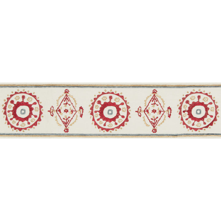 Belles Tape Brick/Tan by Lee Jofa Trim Lee Jofa Trim Belles Tape Brick/TanTrim SUZANNE KASLER THE RIVIERA COLLECTION POLYESTER - 57%;RAYON - 43% India </p><p>Repeat: H: 4.52, V: 7.87 4.52 - Fabric Carolina -