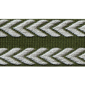 Chevron Braid Olive Green & Flax TL10182.316.0 by Lee Jofa Trim