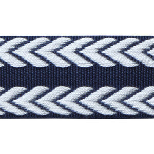 Chevron Braid Navy & White TL10182.501.0 by Lee Jofa Trim