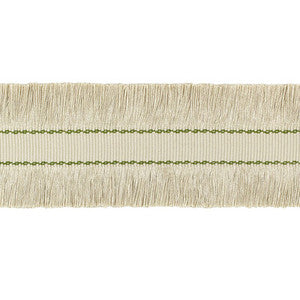 Cut Ruche Fringe Flax & Olive Grn TL10190.1623.0 by Lee Jofa Trim