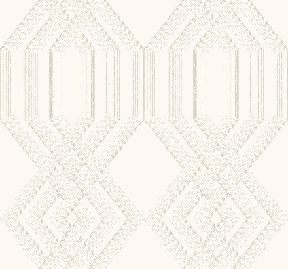Ettched Lattice Taupe Wallpaper by York Wallcoverings Handpainted Traditionals Covers about 60.8 square feet 27-in by 27-ft long roll Prepasted 25.25 - Fabric Carolina -