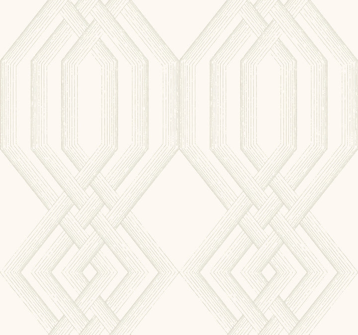 Ettched Lattice Taupe Wallpaper by York Wallcoverings Handpainted Traditionals Covers about 60.8 square feet 27-in by 27-ft long roll Prepasted 25.25 - Fabric Carolina -