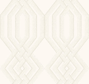 Ettched Lattice Taupe Wallpaper by York Wallcoverings
