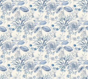 Midsummer Floral Blue Wallpaper by Inspired by Color