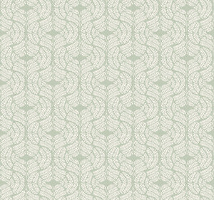 Fern Tile Green Wallpaper by York Wallcoverings