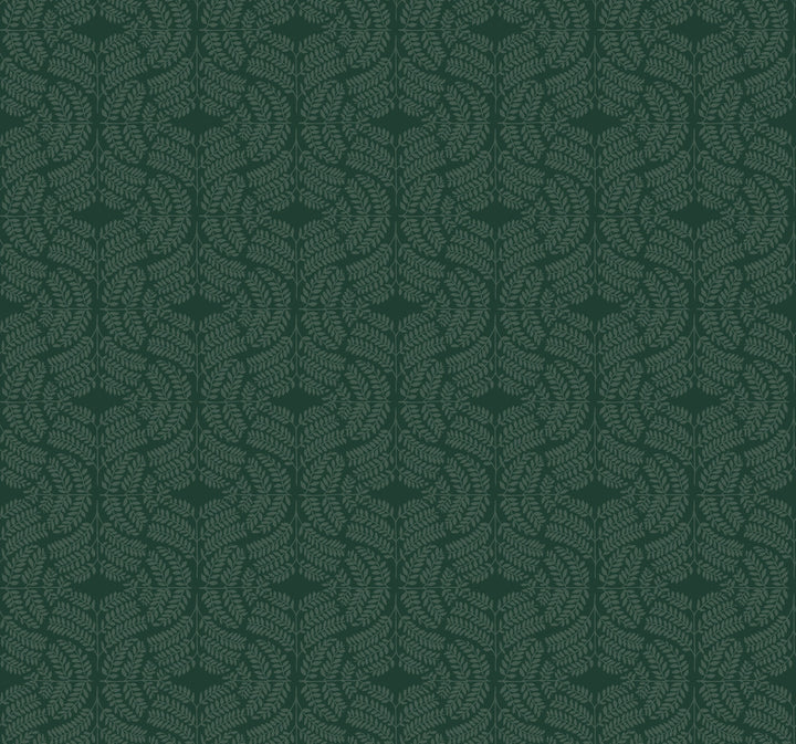 Fern Tile Dark Green Wallpaper by York Wallcoverings Handpainted Traditionals Covers about 60.8 square feet 27-in by 27-ft long roll Prepasted 25.25 - Fabric Carolina -