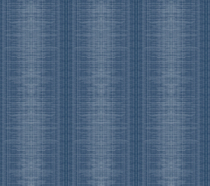 Silk Weave Stripe Navy Wallpaper by Inspired by Color Blues II Covers about 60.8 square feet 27-in by 27-ft long roll Unpasted 24 - Fabric Carolina -
