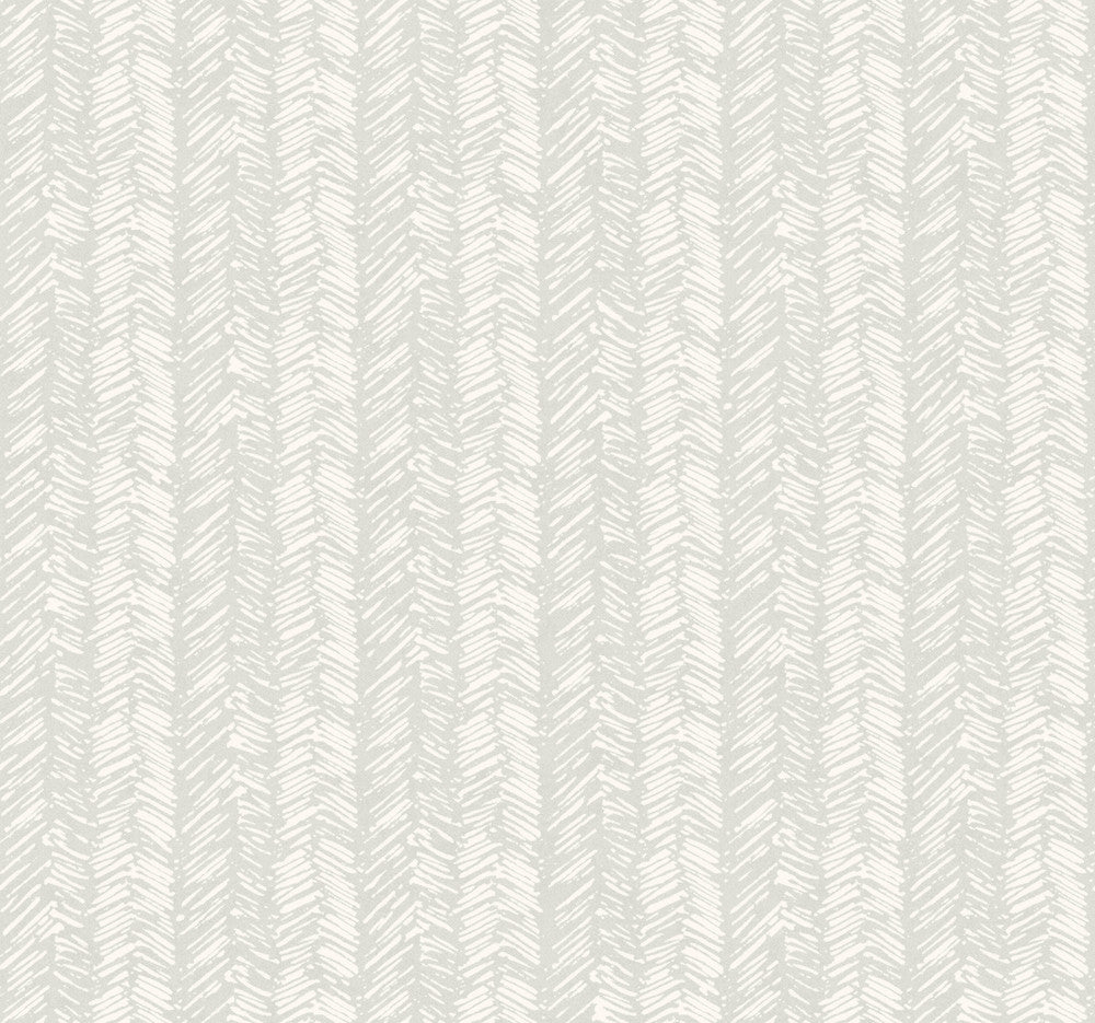 Fractured Herringbone Light Grey Wallpaper by York Wallcoverings Handpainted Traditionals Covers about 60.8 square feet 27-in by 27-ft long roll Prepasted 25.25 - Fabric Carolina -