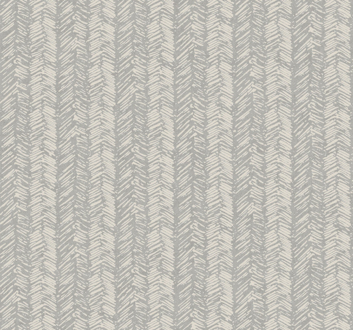 Fractured Herringbone Grey Wallpaper by York Wallcoverings Handpainted Traditionals Covers about 60.8 square feet 27-in by 27-ft long roll Prepasted 25.25 - Fabric Carolina -