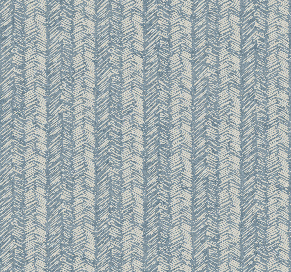 Fractured Herringbone Blue Wallpaper by York Wallcoverings Handpainted Traditionals Covers about 60.8 square feet 27-in by 27-ft long roll Prepasted 25.25 - Fabric Carolina -