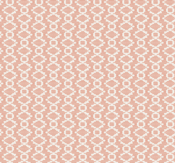 Canyon Weave Coral Wallpaper by York Wallcoverings Handpainted Traditionals Covers about 60.8 square feet 27-in by 27-ft long roll Prepasted 25.25 - Fabric Carolina -