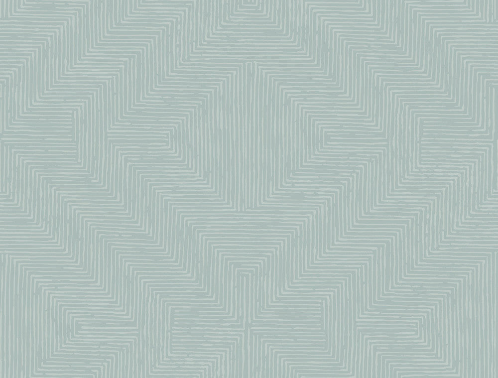 Diamond Channel Green Wallpaper by York Wallcoverings Handpainted Traditionals Covers about 60.8 square feet 27-in by 27-ft long roll Prepasted 20.5 - Fabric Carolina -