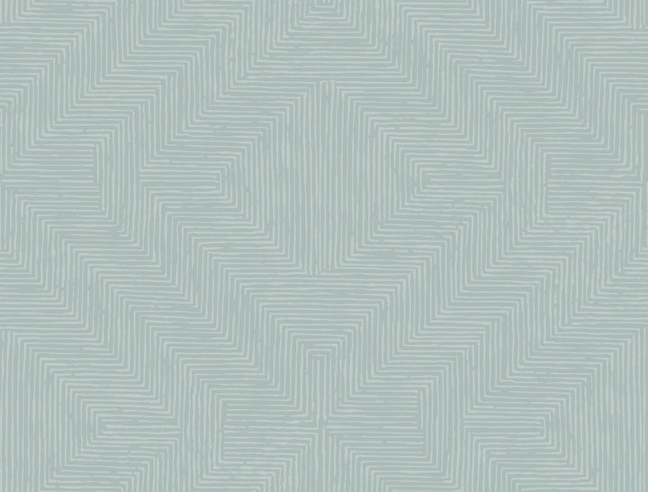 Diamond Channel Green Wallpaper by York Wallcoverings Handpainted Traditionals Covers about 60.8 square feet 27-in by 27-ft long roll Prepasted 20.5 - Fabric Carolina -