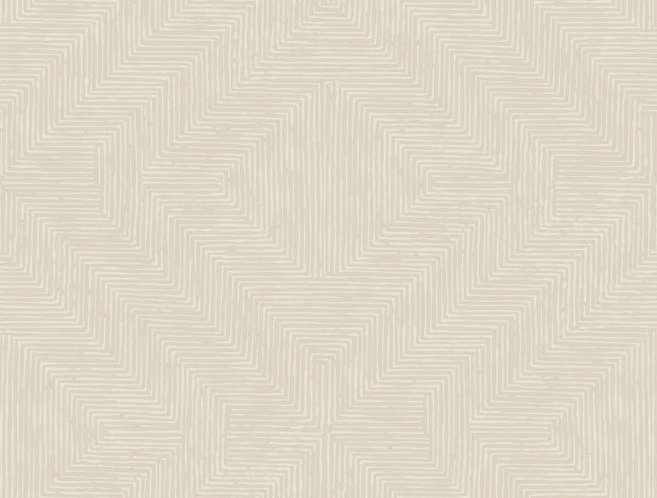 Diamond Channel Beige Wallpaper by York Wallcoverings Handpainted Traditionals Covers about 60.8 square feet 27-in by 27-ft long roll Prepasted 20.5 - Fabric Carolina -