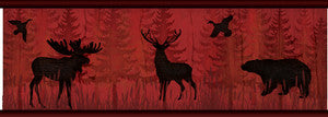 Saylorville Dark Red Lawndale Wallpaper by Chesapeake