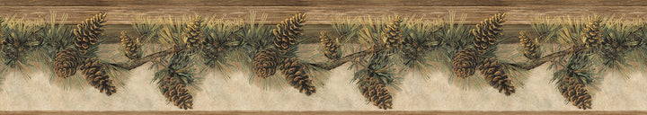 Pomona Chestnut Pine Hill Wallpaper by Chesapeake Echo Lake Lodge Covers about 7.5 square feet 6-in by 15-ft long roll Prepasted 0 - Fabric Carolina -