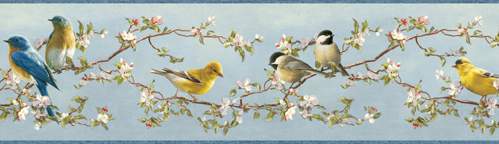 Vandalia Sky Songbird Wallpaper by Chesapeake Echo Lake Lodge Covers about 8.1 square feet 6.5-in by 15-ft long roll Prepasted 0 - Fabric Carolina -