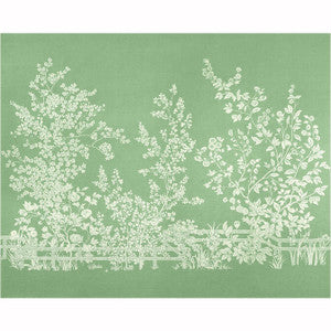 Villa Garden Mural - Set Green TM10855 4 Panel Set by Thibaut Wallpaper