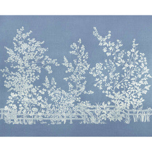 Villa Garden Mural - Set Navy TM10856 4 Panel Set by Thibaut Wallpaper