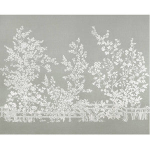 Villa Garden Mural - Set Charcoal TM10857 4 Panel Set by Thibaut Wallpaper