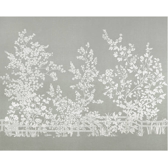 Villa Garden Mural - Set Charcoal TM10857 4 Panel Set by Thibaut Wallpaper Thibaut Wallpaper Villa Garden Mural - Set Charcoal TM10857 4 Panel SetWallpaper Heritage Linen Mesh Grasscloth KOREA </p><p>Repeat: V: - 144 - Fabric Carolina -