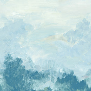 Twilight Mural 4 Panel Mural Set Blue TM41055 By Thibaut Wallpaper