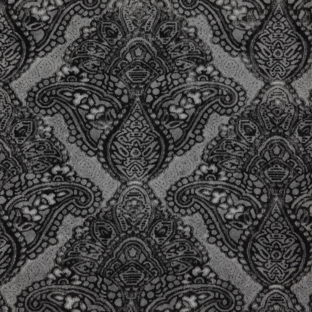 Triumphant # 644 Charcoal by Maxwell Fabric CLASSIC VELVETS 45% VISCOSE 35% COTTON
20% POLYESTER INDIA </p><p>Repeat: Horizontal: H-14 and Vertical: V-10 56" - Fabric Carolina -