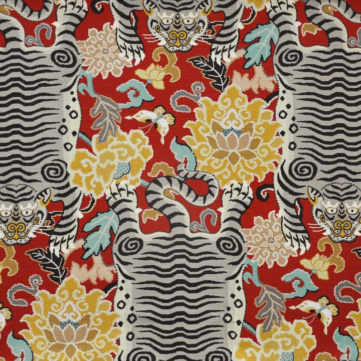 Tigress # 515 Blaze by Maxwell Fabric Print Gallery 100% COTTON SPAIN V-32"H-13.5" 54" - Fabric Carolina -
