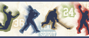 Glavine Cream Sports Figures Toss Wallpaper by Chesapeake