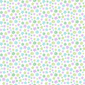 Delilah Blue Mod Flower Toss Wallpaper by Chesapeake